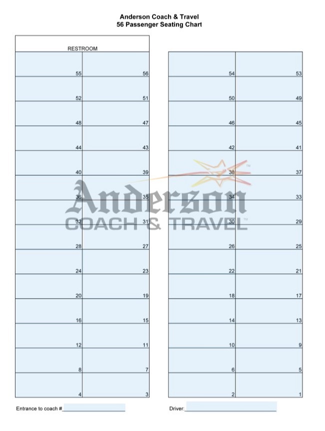 Bus Seating Chart Template