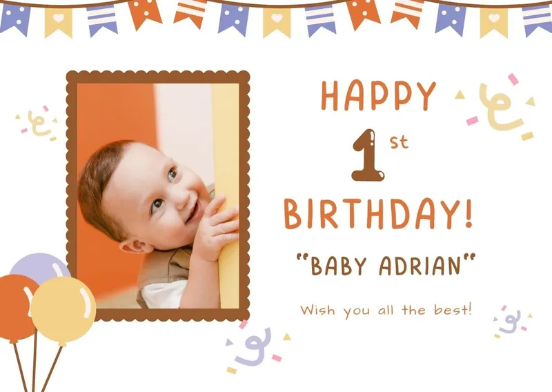 Baby Birthday Card Template
