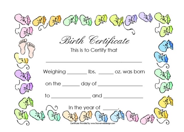 Birth Certificate Templates Free