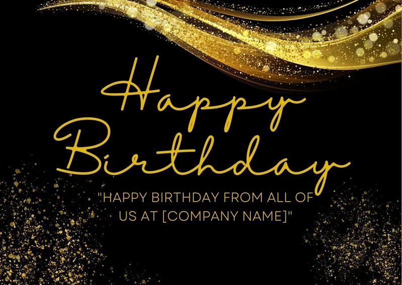 Corporate Birthday Card Template