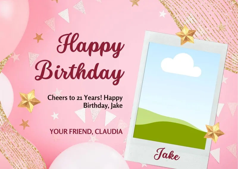 Cute Birthday Card Template