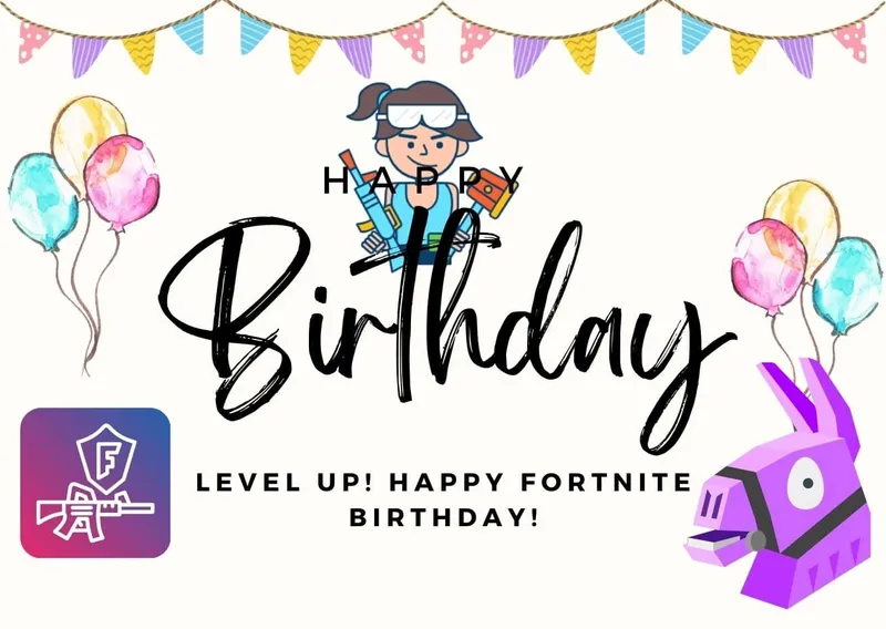 Fortnite Happy Birthday Card Template Fortnite Happy Birthday Card Template