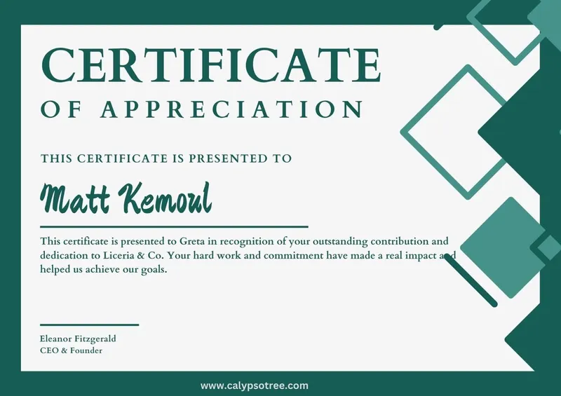 Free Editable Certificate of Appreciation Templates Word 03