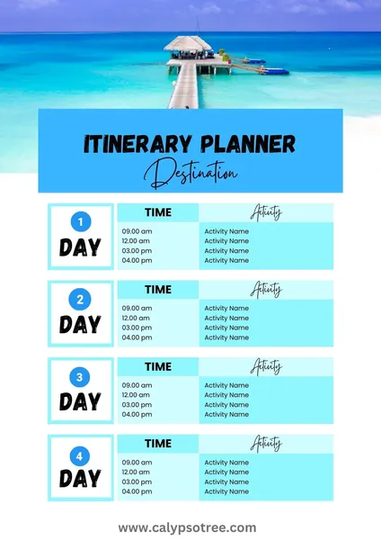 Free Travel Itinerary Templates 02