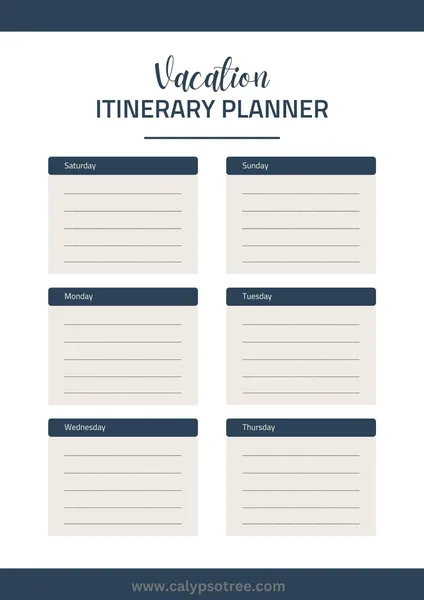 Free Travel Itinerary Templates 04