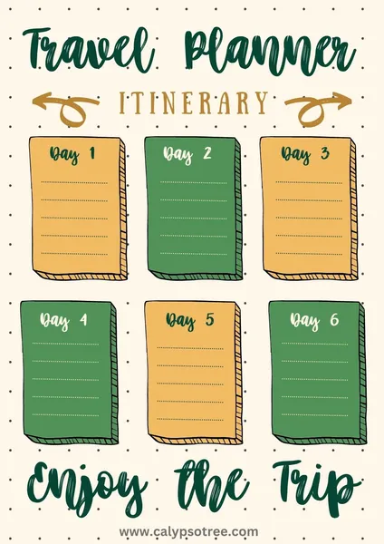 Free Travel Itinerary Templates 07