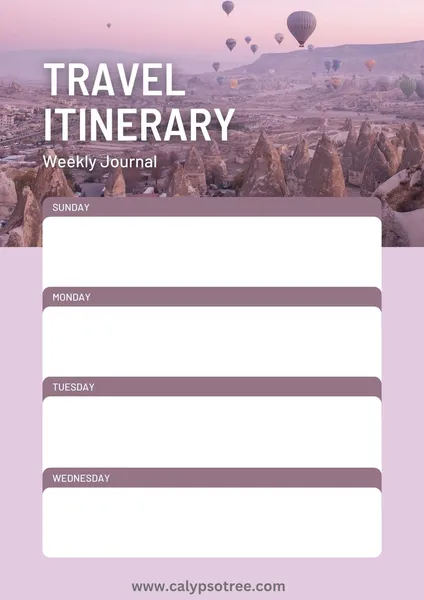 Free Travel Itinerary Templates 11