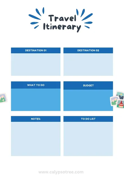 Free Travel Itinerary Templates 13