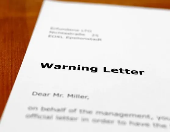 Free employee warning letter template