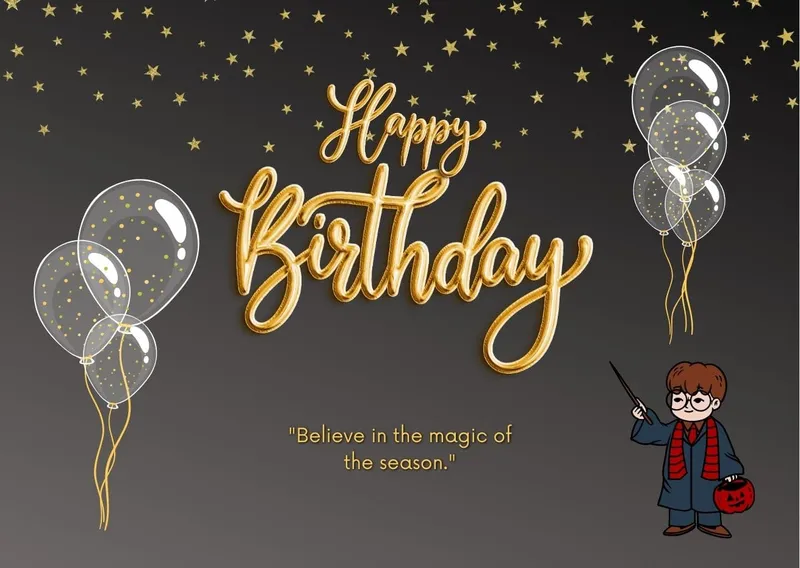Harry Potter Birthday Card Template