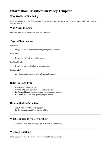 Information Classification and Management Policy