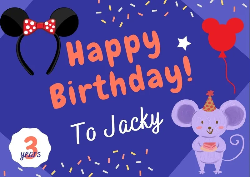 Mickey Mouse Birthday Card Template Mickey Mouse Birthday Card Template