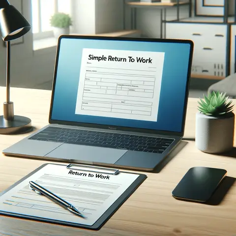 Modern Simple Return to Work Form