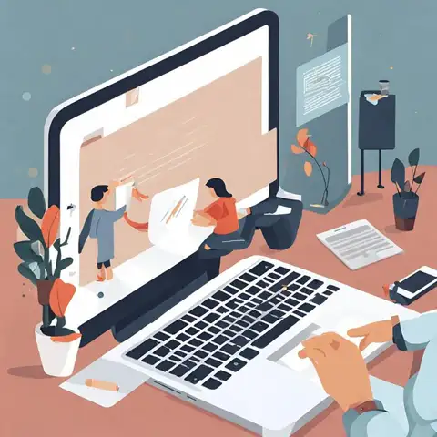 People create and send a leave of absence from the computer