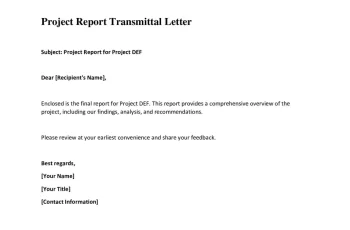 7 Free Letter of Transmittal Template