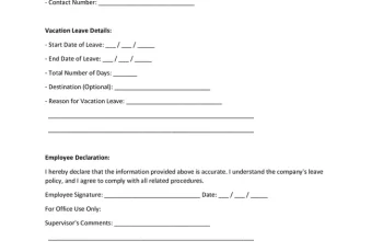 20 Time Off Request Form Template Free