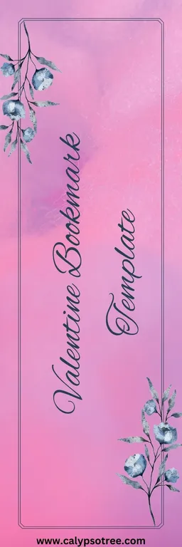 Valentine Bookmark Template