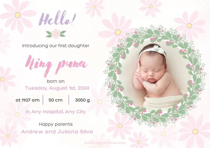 Welcome baby certificate templates