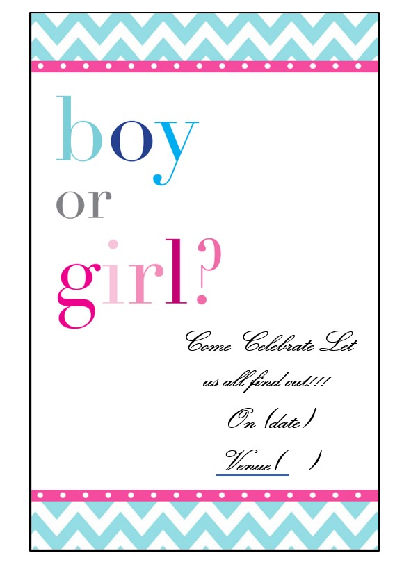 boy or girl gender reveal invitations
