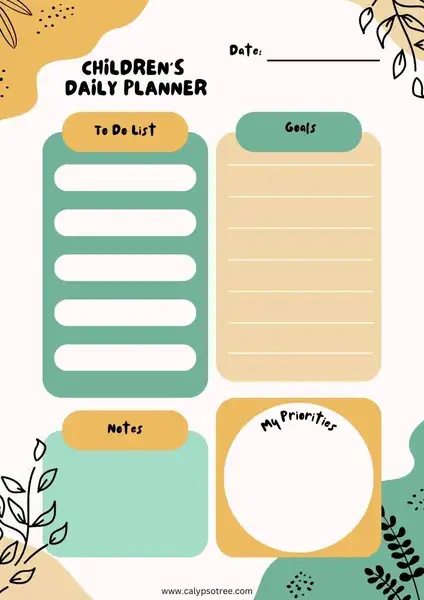 daily planner template free printable 01