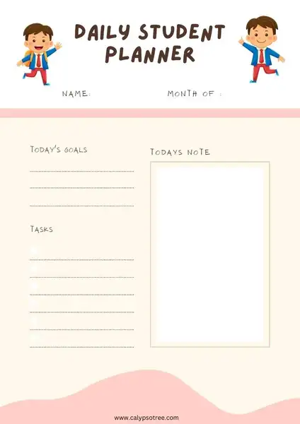 daily planner template free printable 07