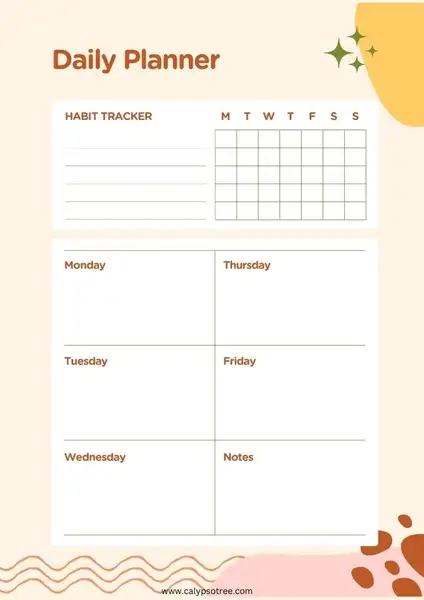 daily planner template free printable 10