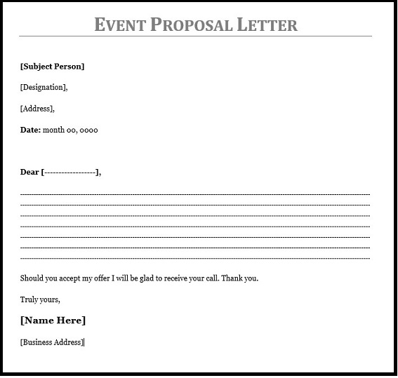 event proposal letter