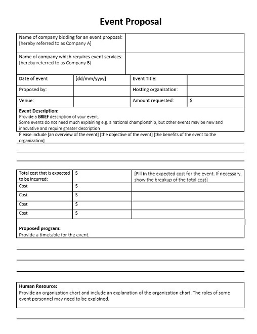 Event Organizational Chart Template