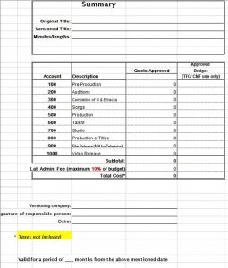 20 Amazing Film Budget Templates (Free Word, Excel, PDF) – Calypso Tree