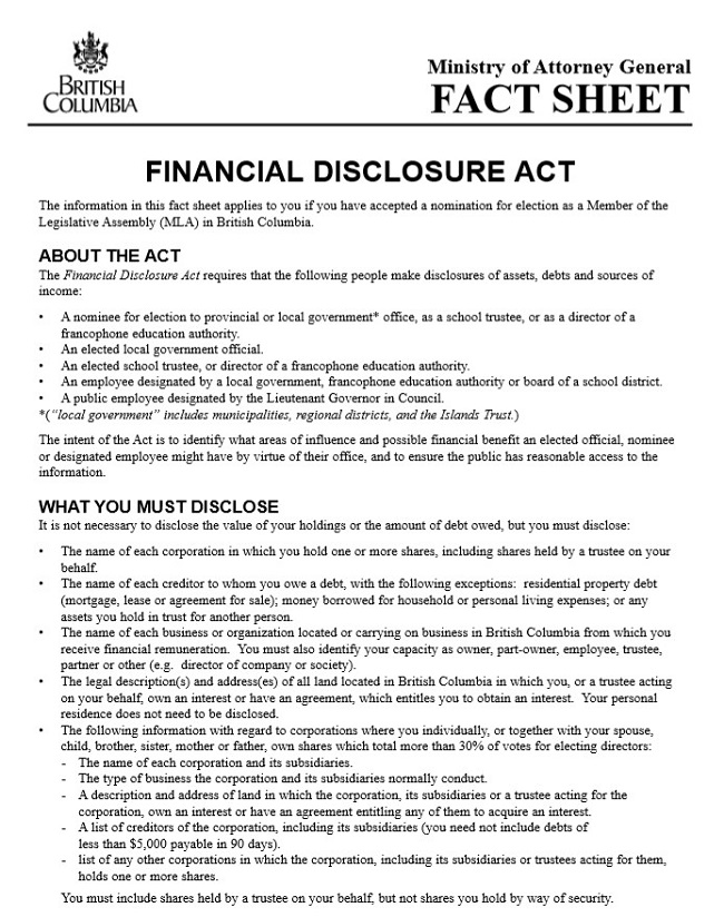 financial fact sheet template