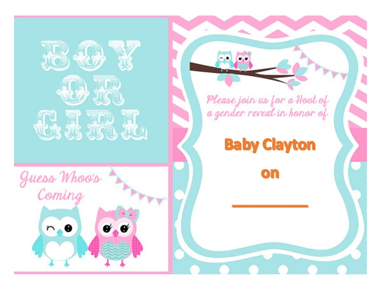 gender reveal invitations template