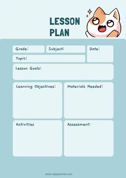 lesson plan template example 12