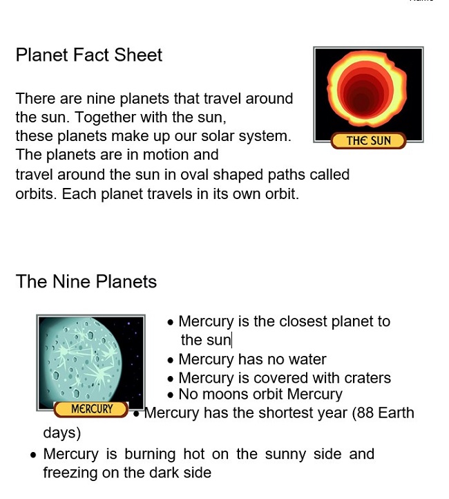 planetary fact sheet