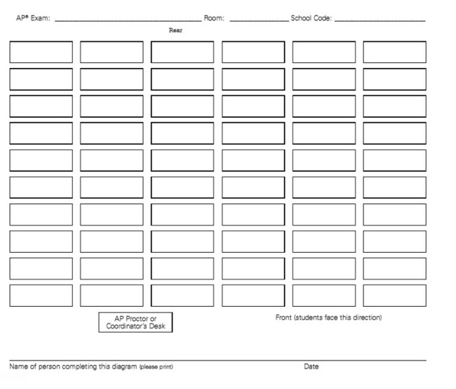 seating chart template printable