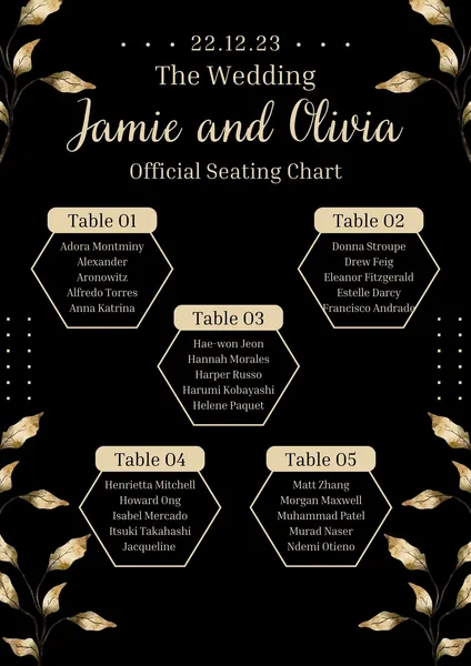 table seating chart template