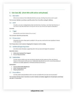 30 Free Use Case Templates: Realizing Your Actions – Calypso Tree