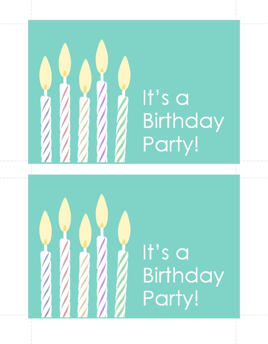 Birthday invitation templates word