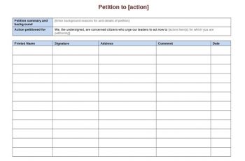 17 Free Petition Templates