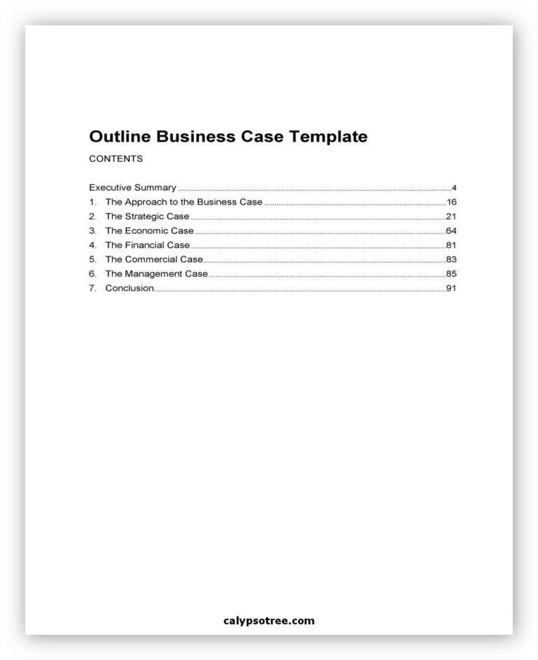 12 Best Business Case Template And How To Write Calypso Tree