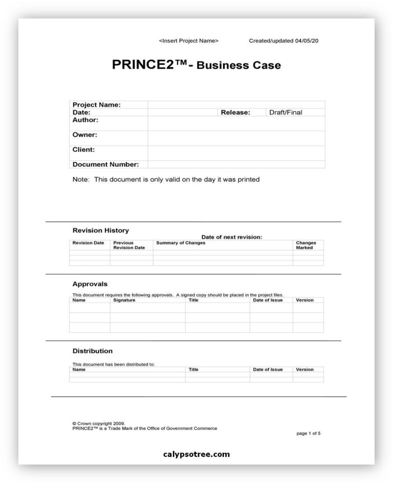 12 Best Business Case Template And How To Write Calypso Tree