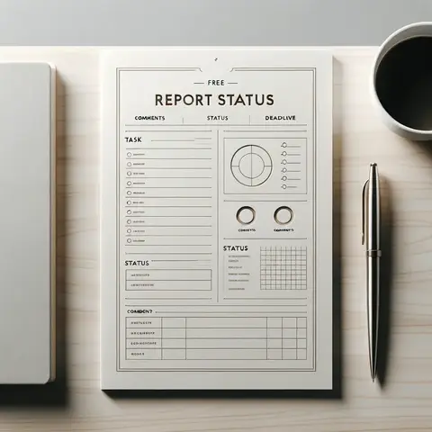 Modern and Simple Report Status Template Free