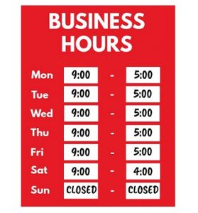 Business Hours Template 01