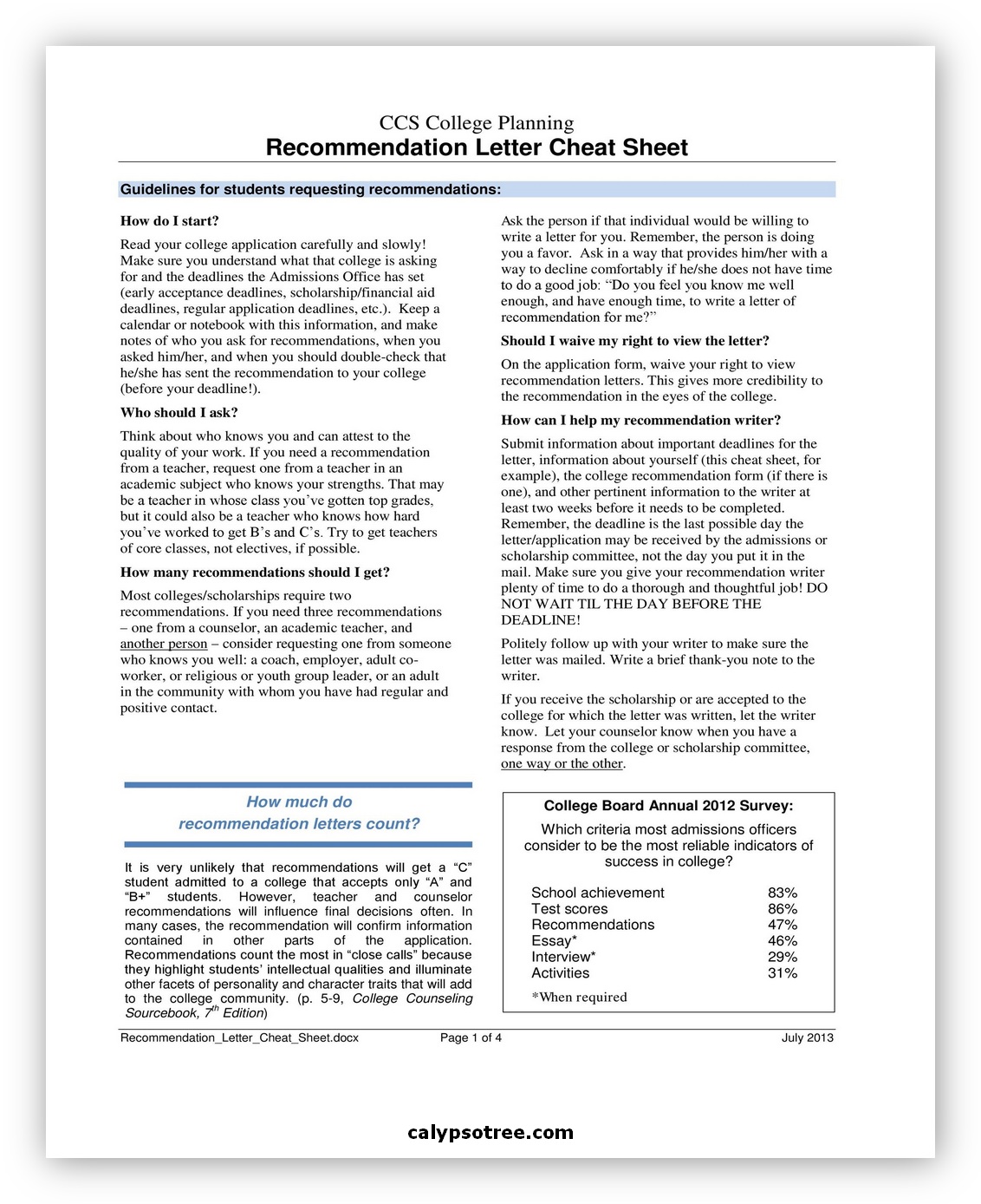Letter Recommendation Example 07