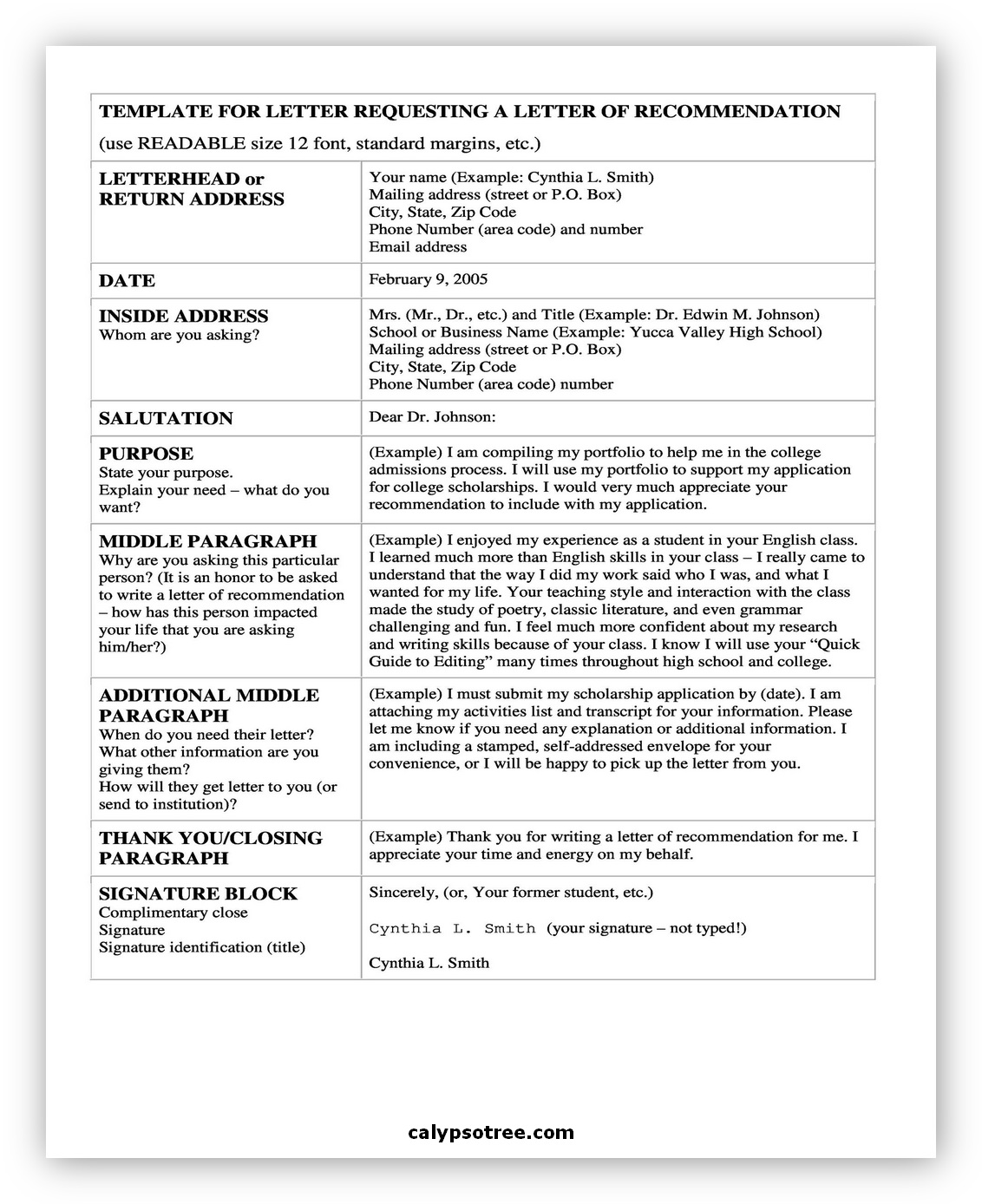 Letter of Recommendation Template 10