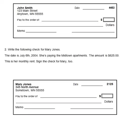 Blank Check Examples 13