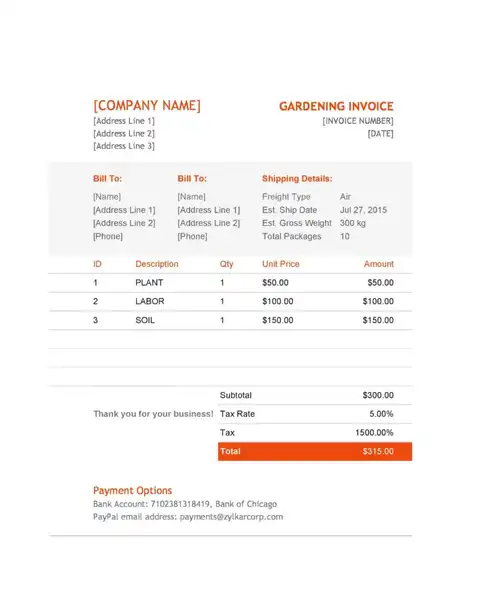 Free Landscaping Invoice Examples 04