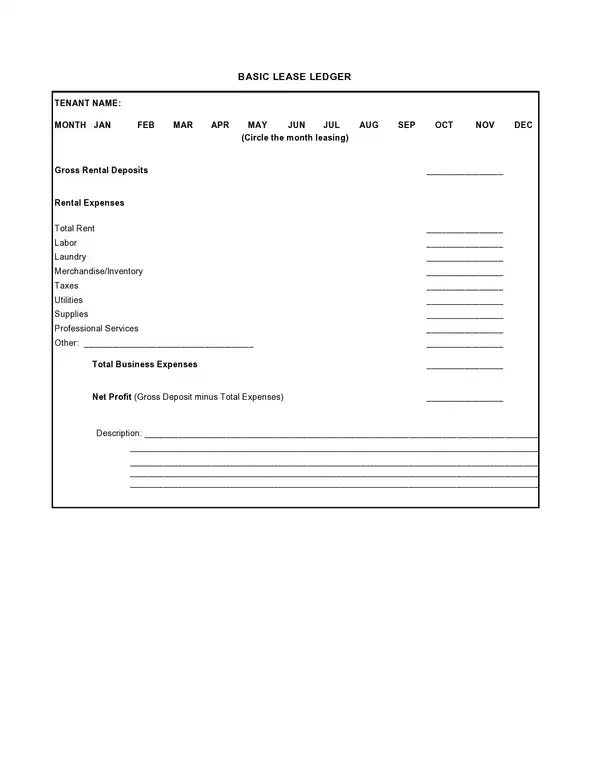 How to Make a Rental Ledger Rental Ledger Basic Lease Ledger