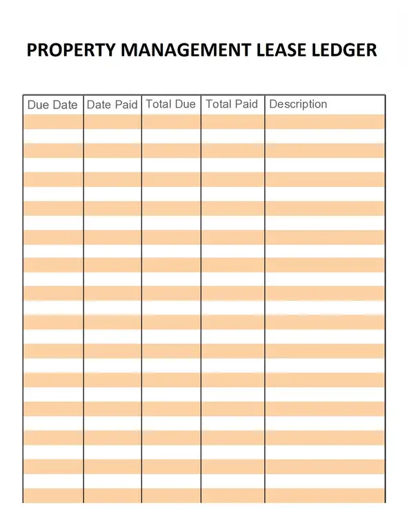 Property Management Lease Ledger