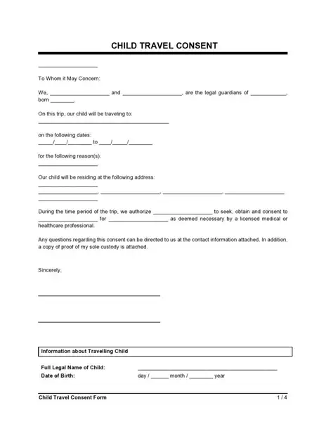 child travel consent form example 05