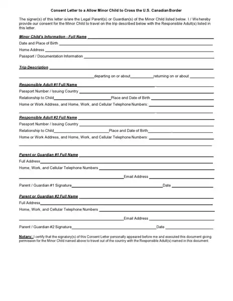 child travel consent form example 06